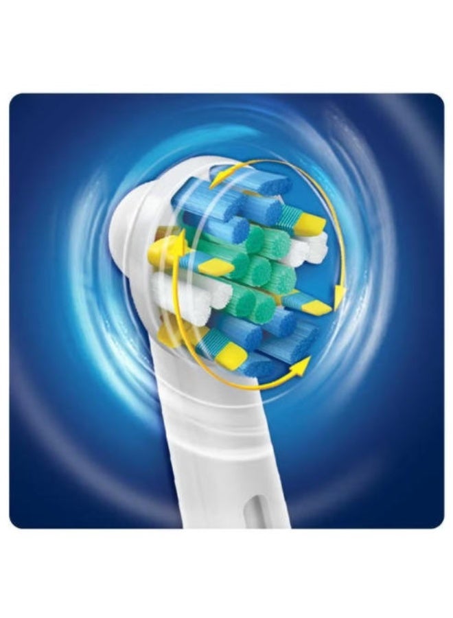 Oral-B 4-Piece Cross Action Replacement Brush Head White/Blue/Green - Image 3