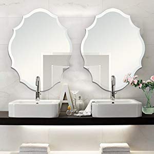 SDG Frameless Mirror 18 x 24 Modern Mirror Set of 2