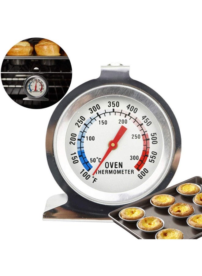 Bukela Kitchen Oven Thermometer, Pack of 2 Stainless Steel Dial Oven Thermometer Portable Food Cooking Baking Temperature 50-300℃ Measurement Range for Home Kitchen (2 Pack Oven Thermometer) - Image 4