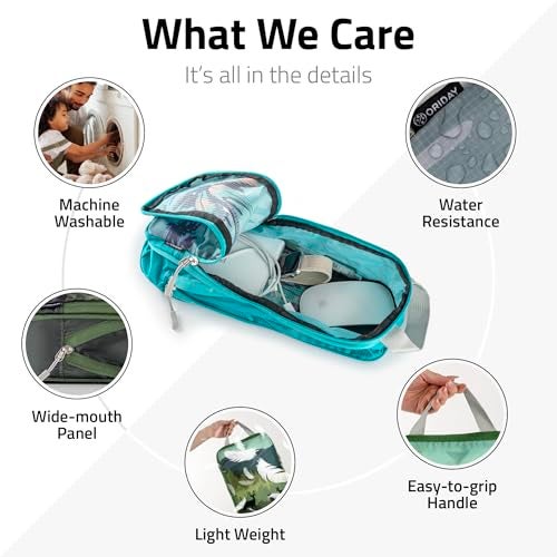 Oriday Set of 8 compression packing cubes for travel accessories- Expandable bags for clothing, toiletry, backpacks, organizing essentials (Holiday) - Image 5