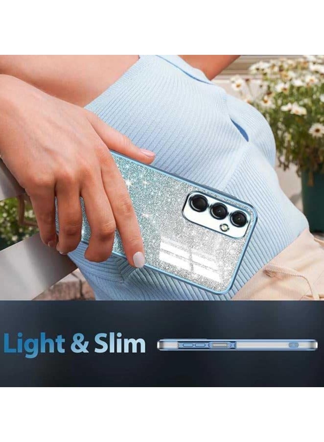 general 【3 in 1】 Compatible Samsung Galaxy A15 Phone Case with Screen Protector, Transparent Glitter Electroplated Hybrid Case, Scratch Resistant Shock Absorbing TPU Bumper Case - Image 5