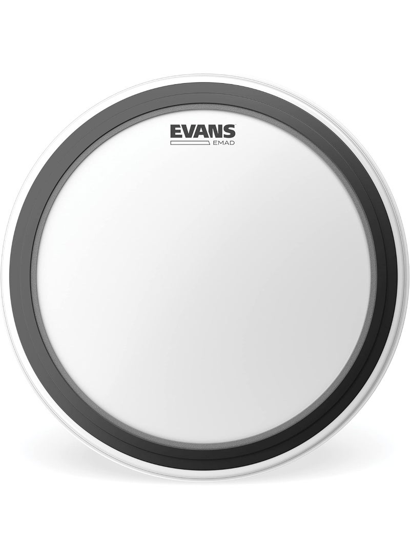 Evans EMAD Coated White Bass Drum Head, 20 Inch - Image 2