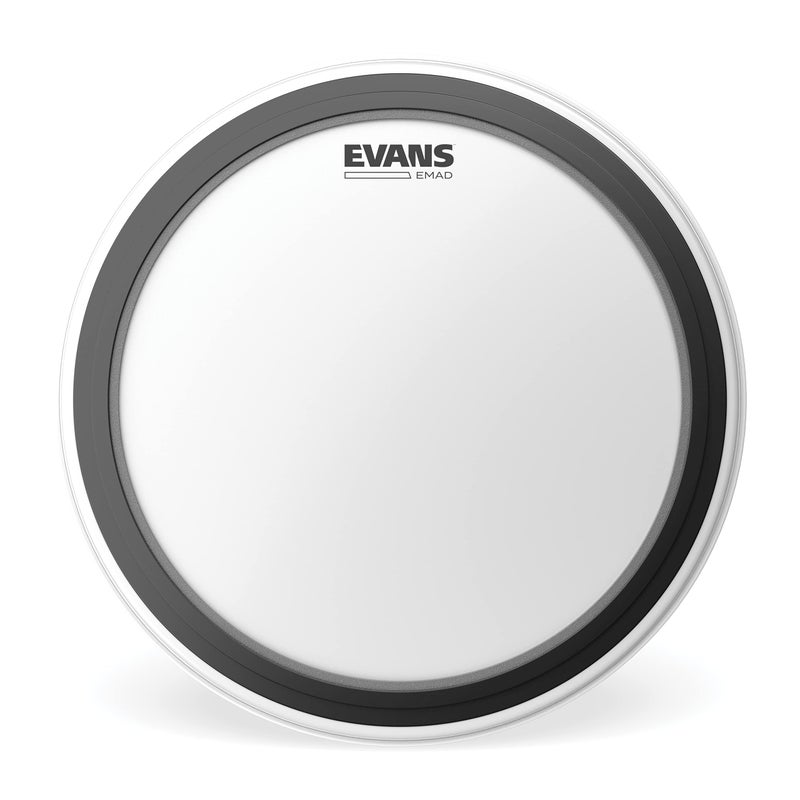 Evans EMAD Coated White Bass Drum Head, 20 Inch - Image 1