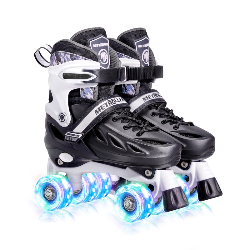 METROLLER Roller Skates for Girls Ages 5-8 8-12 and Boys Teens, Adjustable 4 Sizes for Kids Toddler Rollerskates with Light up Wheels, for Youth Women and Men - Image 1