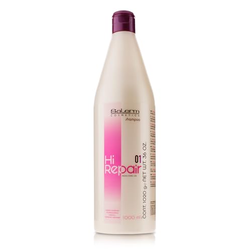 SALERM  Repairing Shampoo  Hi Repair Shampoo  1000 ml  Deep Hydration for Damaged Hair  Repairs and Rejuvenates  Shinier and Softer Hair  Immediate Effect