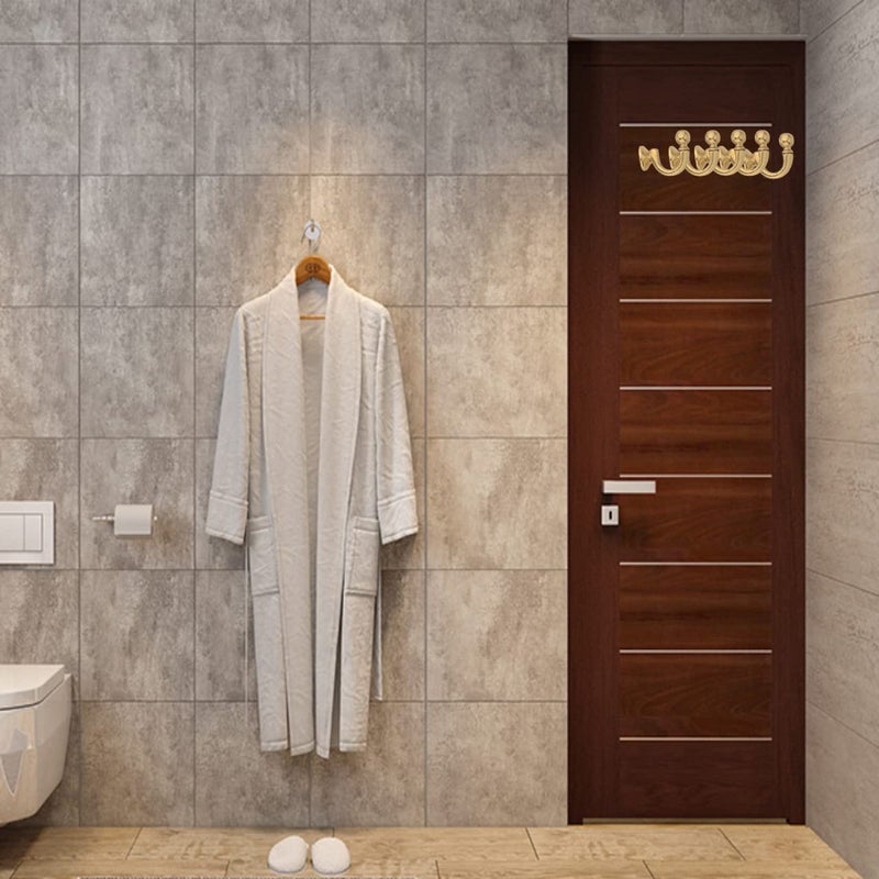 Coral Metal Crafts Brass Wall Hooks for Cloth Hanger Hanging Diya Hooks for Wall Door Hanging Swings Single Khunti Hook Pack of 5 250grams - Image 5