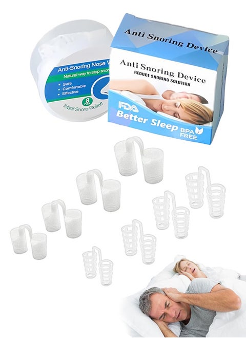 8 PCS Anti Snoring Device, Snore Stopper Nasal Dilators Snoring Solution, Comfortable Nasal Dilators to Relieve Snore for Better Sleep Sleeping Aid Sleep for Women Men
