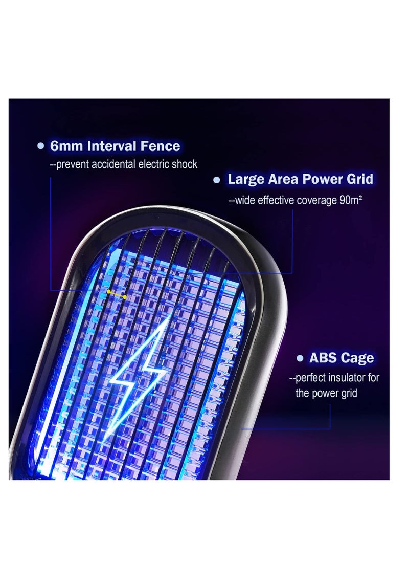 SYOSI - Mosquito Killer Lamp, USB Electric Fly Zapper Electric Bug Zapper Indoor, UV Insect Killer Mosquito Fly Killer for Home Indoor, Portable Fly Catcher Outdoor Fly Traps for Home Use(Silver) - Image 1