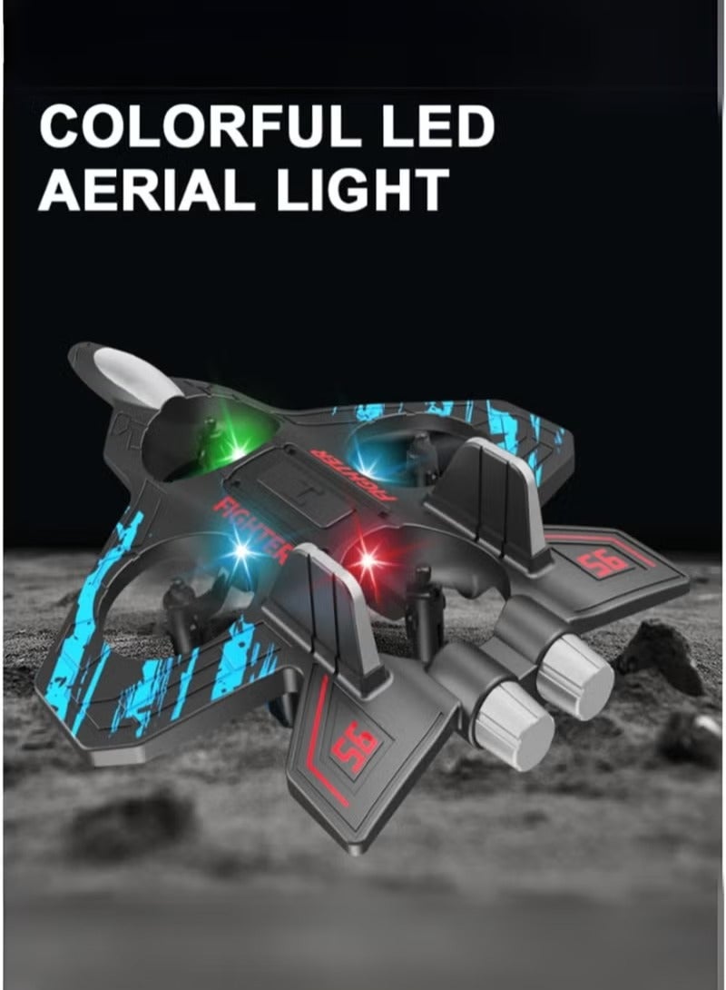 RC Airplanes L0712 2.4GHz Remote Controlled Aeroplane Quadcopter Floating Fighter Plane RC Aeroplane RTF for Beginners,   RTF Fixed-Wing Aircraft with 6-Axis Gyro, One-Key Takeoff & Landing, Outdoor Airplane Toy for Kids & Adults - Image 3