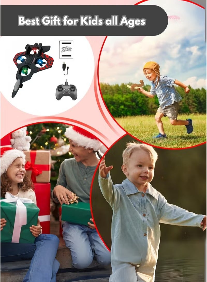 RC Airplanes L0712 2.4GHz Remote Controlled Aeroplane Quadcopter Floating Fighter Plane RC Aeroplane RTF for Beginners,   RTF Fixed-Wing Aircraft with 6-Axis Gyro, One-Key Takeoff & Landing, Outdoor Airplane Toy for Kids & Adults - Image 5