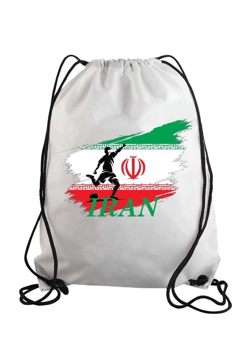 Iran Soccer Drawstring Bag Or Backpack Suitable For Adults And Kids and Sports Fans