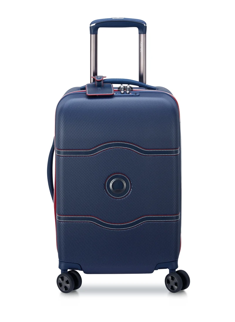 ديلسي _باريس Chatelet Air 2.0 55cm Hardcase 4 Double Wheel Cabin Luggage Trolley Blue