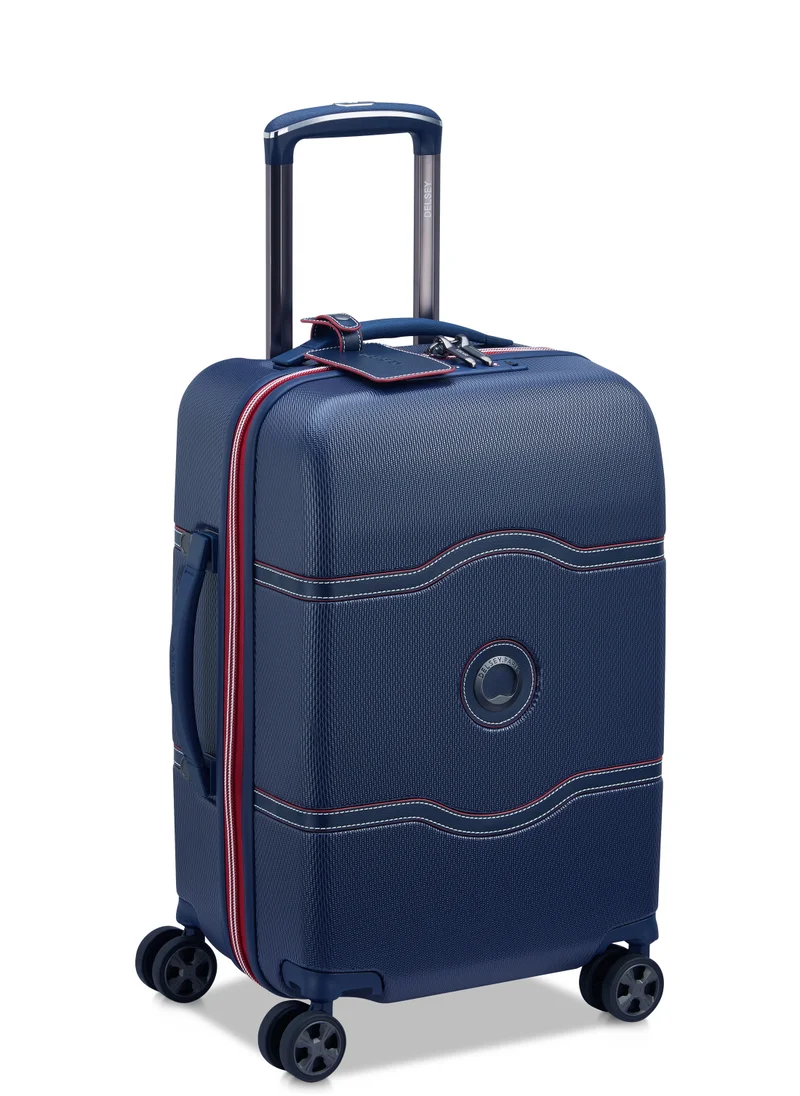 ديلسي _باريس Chatelet Air 2.0 55cm Hardcase 4 Double Wheel Cabin Luggage Trolley Blue