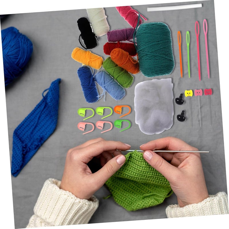 مجموعة أدوات الكروشيه DOITOOL للبالغين، حزمة مواد DIY كاملة، ديكور ديناصور للمتعة الإبداعية - Image 3