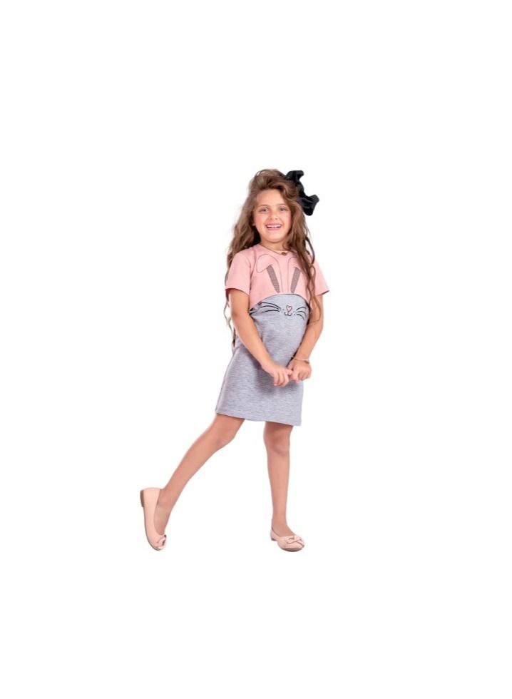 Gray dress for girls with a Simon top 