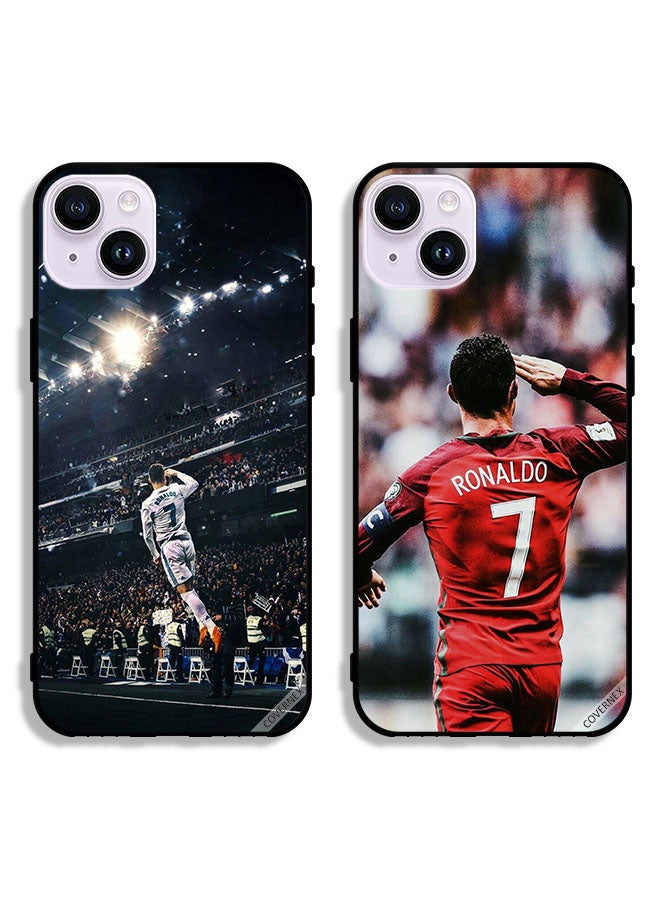 Covernex Two Cases For Apple iPhone 14 Plus Protective Covers Ronaldo Salute To Crowd - Image 1