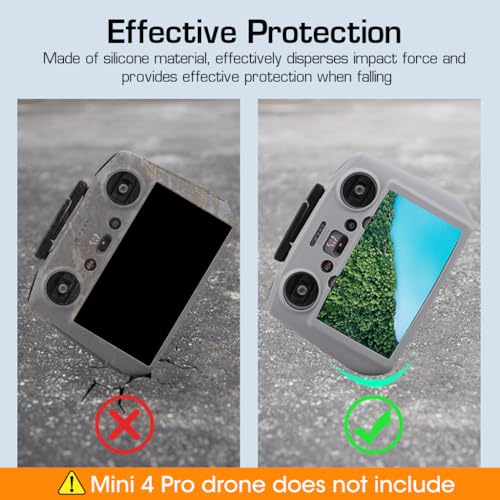 Zeitel Silicone Case for DJI Air 3 RC 2 Remote Controller, Air 3 Silicone Protective Case Cover Sleeve, Anti-Slip, Compatible with DJI Mini 4 Pro, Protects During Use, Travel, Storage - Image 3