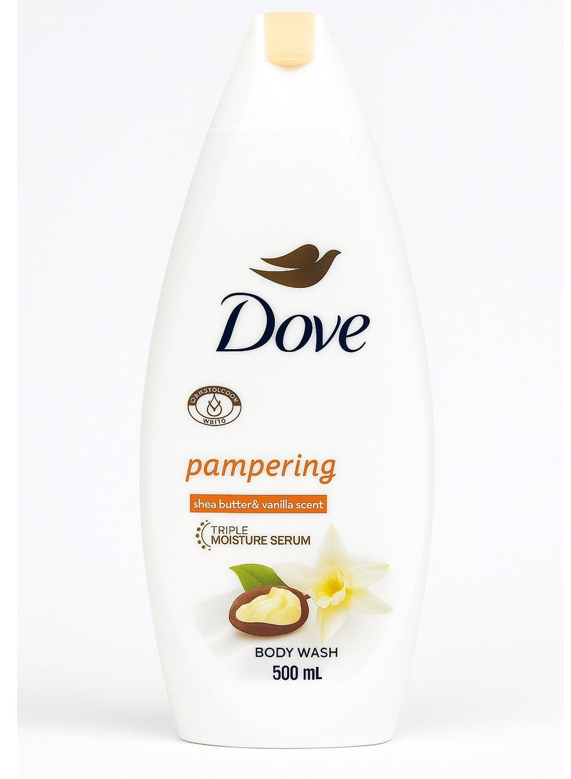 Dove Pampering Shea Butter & Vanilla Scent Body Wash 500 ML - Image 2