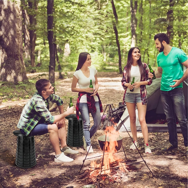 Portable Folding Plastic Stool - Telescopic and Compact Design for Camping, Fishing, Garden Use, Multiple Colors Available for Your Outdoor Adventures - Image 2