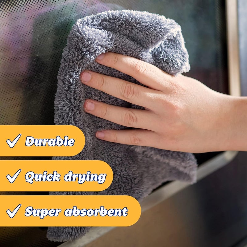 Scrub Daddy Microfiber Cleaning Cloth - All Purpose Cloths for Home, Blue and Yellow Multipack - Image 4