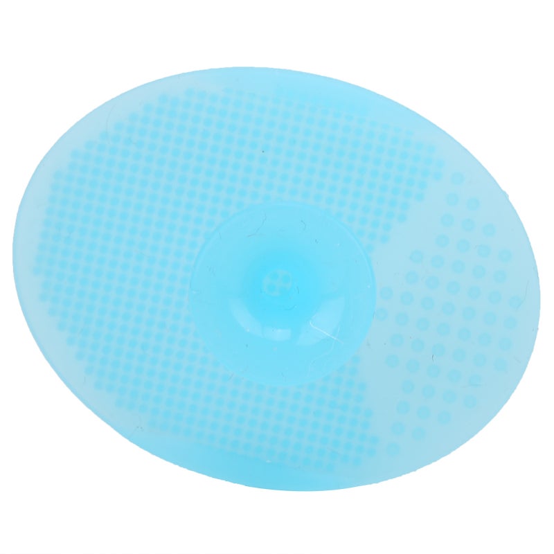 Baby Bath Silicone Brush Soft Facial Cleansing Brush Handheld Face Scrubber ExfoliatorNude Blue - Image 1