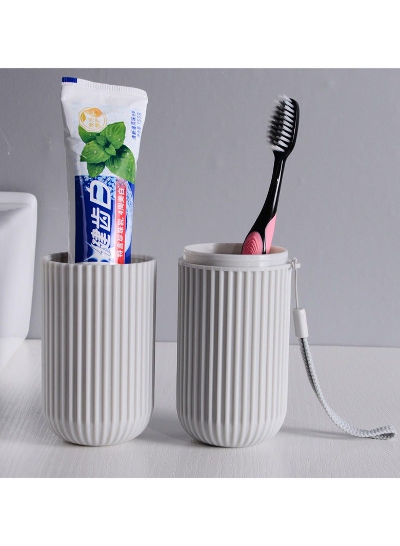 Travel Toothbrush Holder, Portable Toothbrush Cup Case Long 7.7 inch for Traveling, Camping, Business Trip and School, Multifuction Toothbrushes Toothpaste Set，4pcs - Image 4