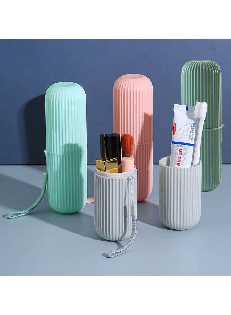 Travel Toothbrush Holder, Portable Toothbrush Cup Case Long 7.7 inch for Traveling, Camping, Business Trip and School, Multifuction Toothbrushes Toothpaste Set，4pcs - Image 3