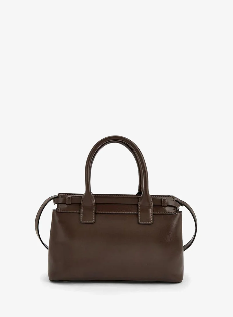 Celeste BROWN Monogram Print Tote Bag With Double Handle for Women | Best Price UAE