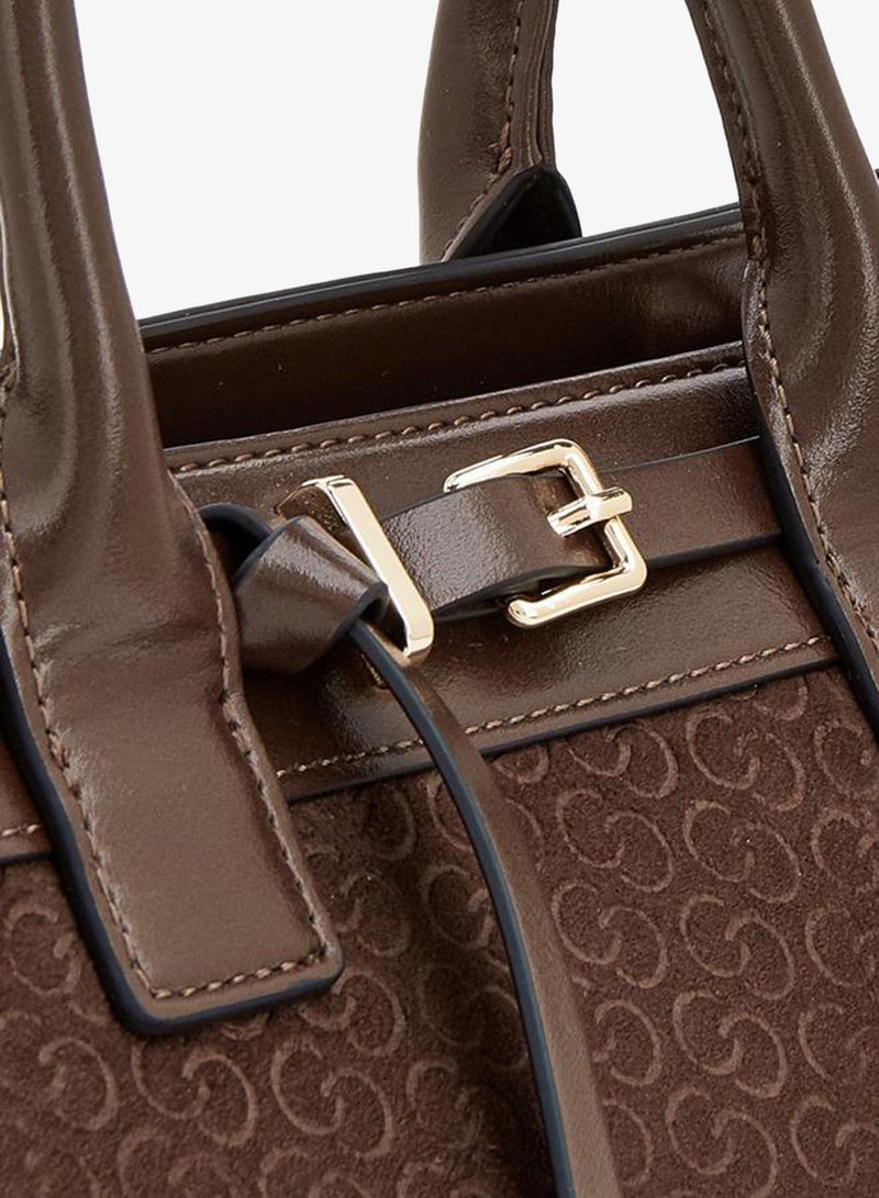 Celeste Monogram Print Tote Bag With Double Handle - Image 4