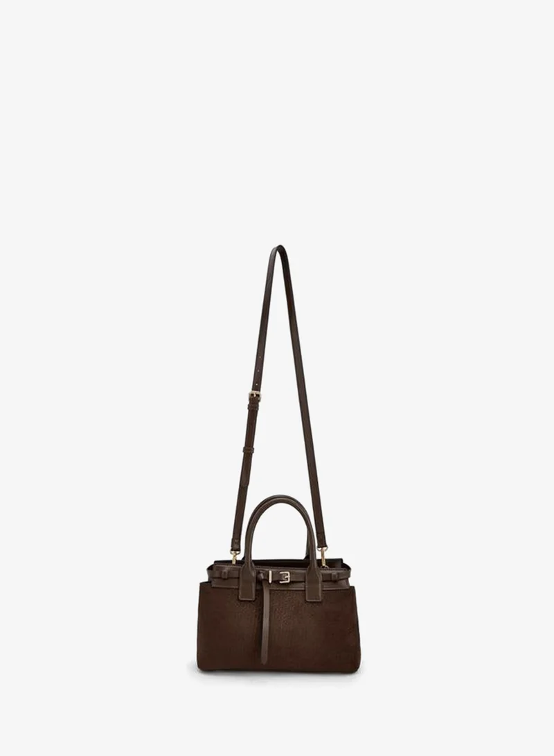 Celeste BROWN Monogram Print Tote Bag With Double Handle for Women | Best Price UAE