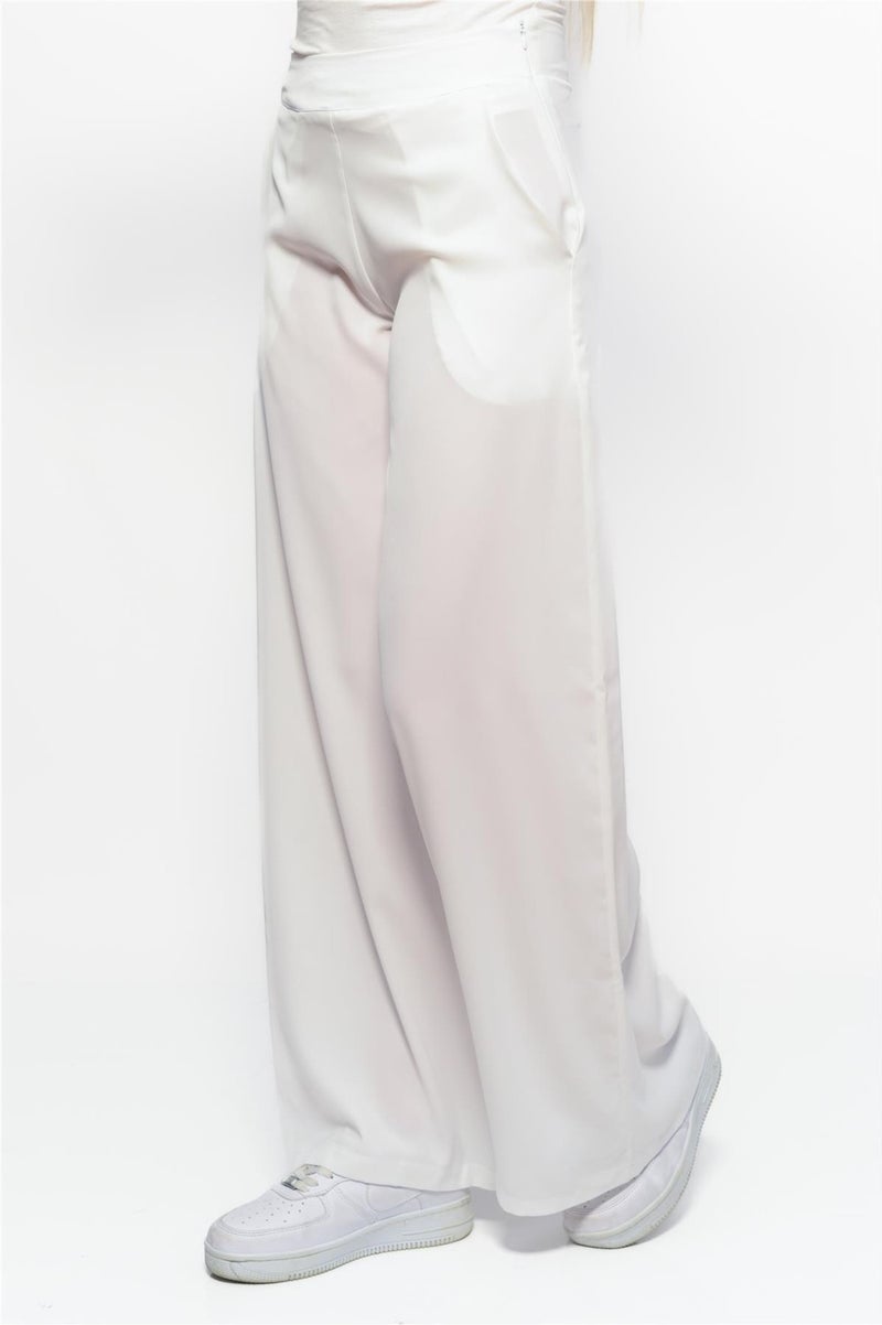 Nuseel Classic Wide Leg Pants White  - Image 4