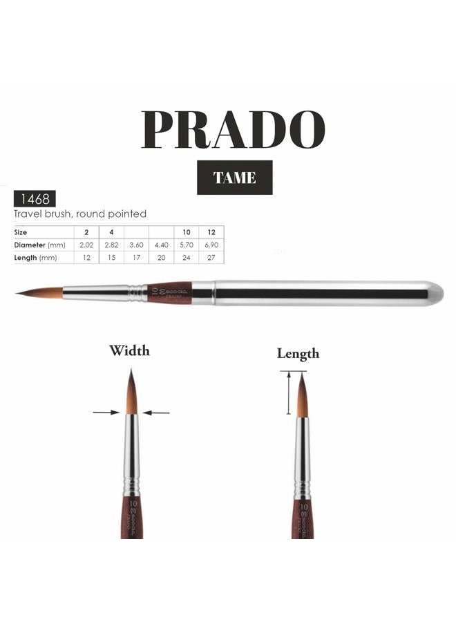 Escoda Speedball Art Products Prado Series Artist Watercolor & Acrylic Short Handle Travel Paint Brush, Size 6, Synthetic Sable - Image 3