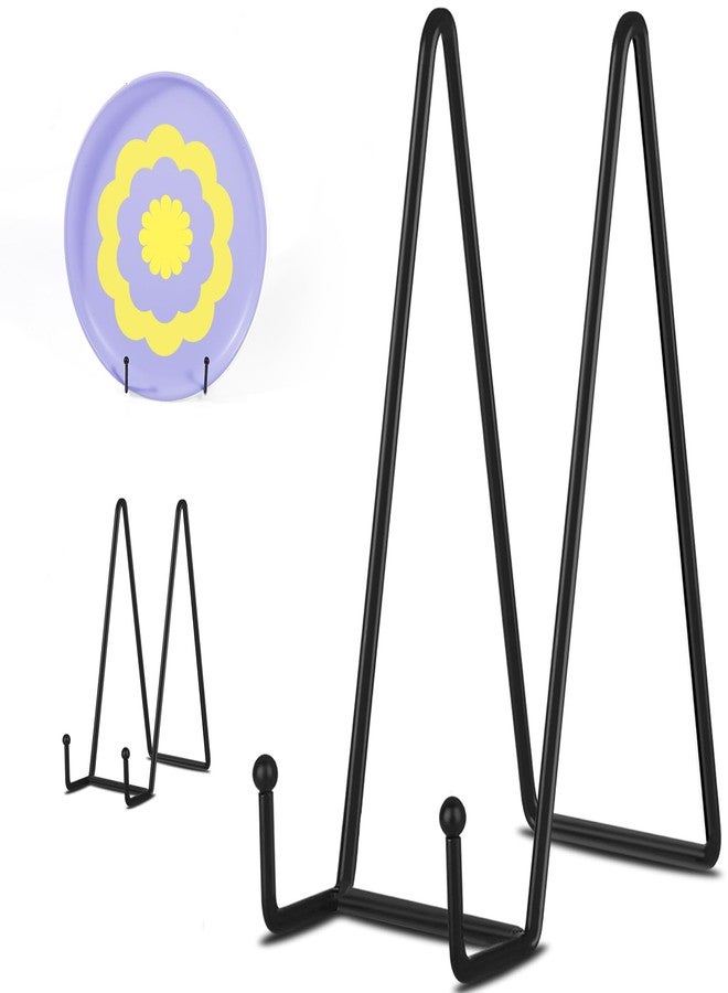 Decolore 3 Pack 12 Inch Black Picture Stands Plate Stands for Display Large Book Stands Table Top Easels for Picture, Decorative Plate, Book, Frame, Plaque - Image 1