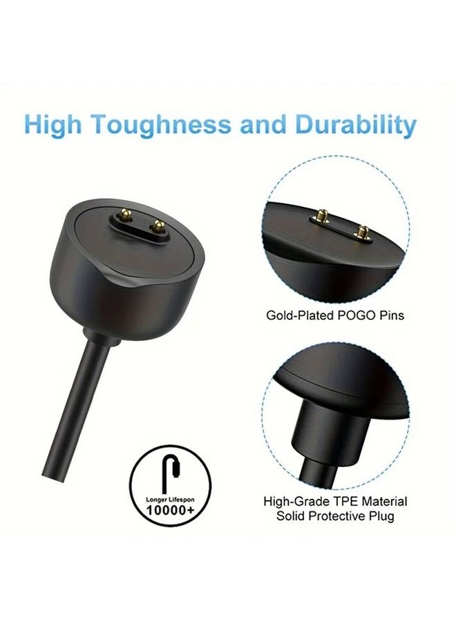 Black Magnetic Charging Cable For Mi Band 5 6 7 Fast Charge Smartwatch USB - Image 5