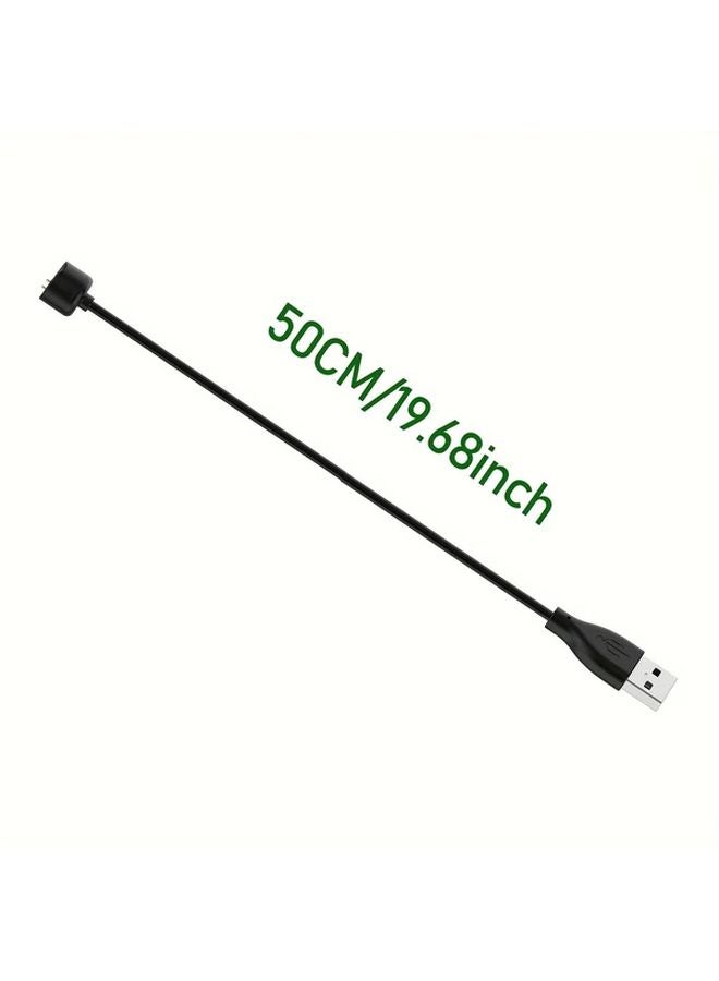 Black Magnetic Charging Cable For Mi Band 5 6 7 Fast Charge Smartwatch USB - Image 2