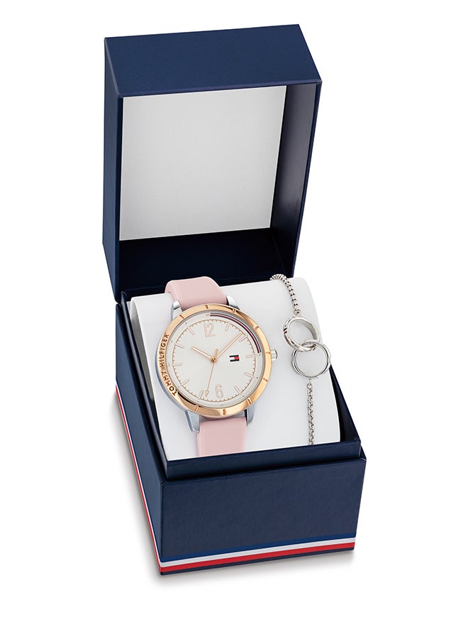 TOMMY HILFIGER ساعة يد نسائية من السيليكون ذات شكل دائري تناظرية 2770152 - 38 ملم - Image 1
