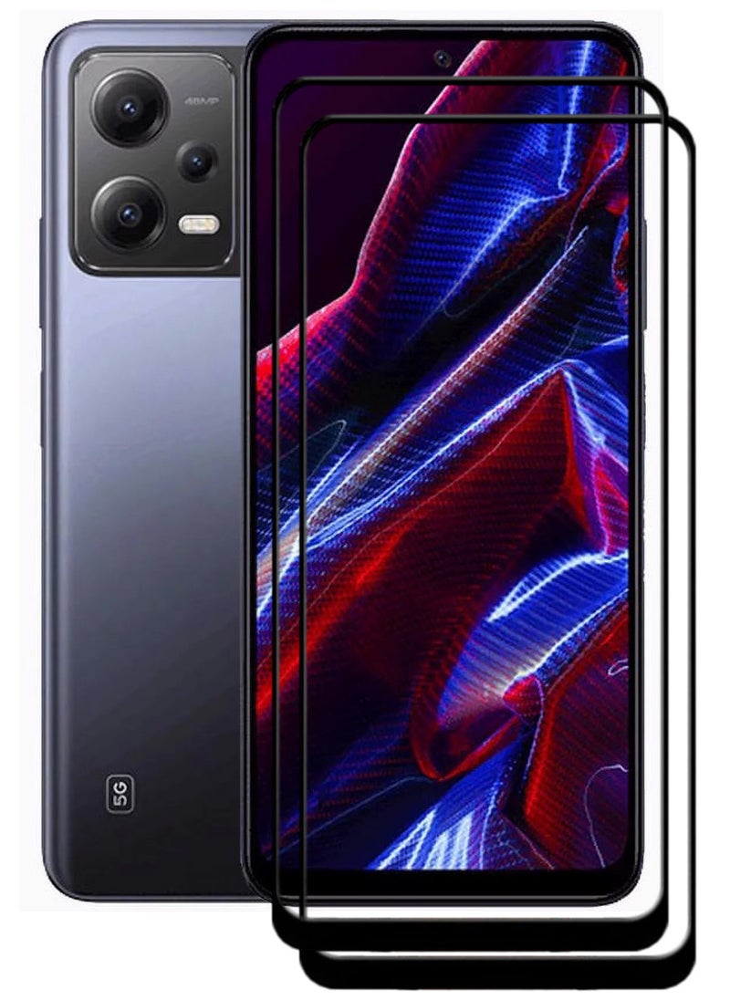 ACLIX 2 Pieces Antistatic ESD Dustproof Premium Quality High Definition Tempered Glass Screen Protector Designed For Xiaomi Poco X5 - Image 1
