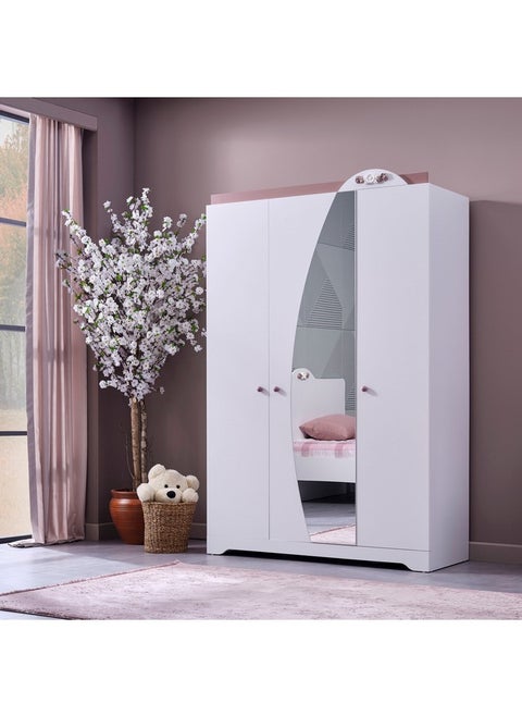 Bade 3-Door Wardrobe with Mirror 51.8 x 191.2 x 132.6 cm