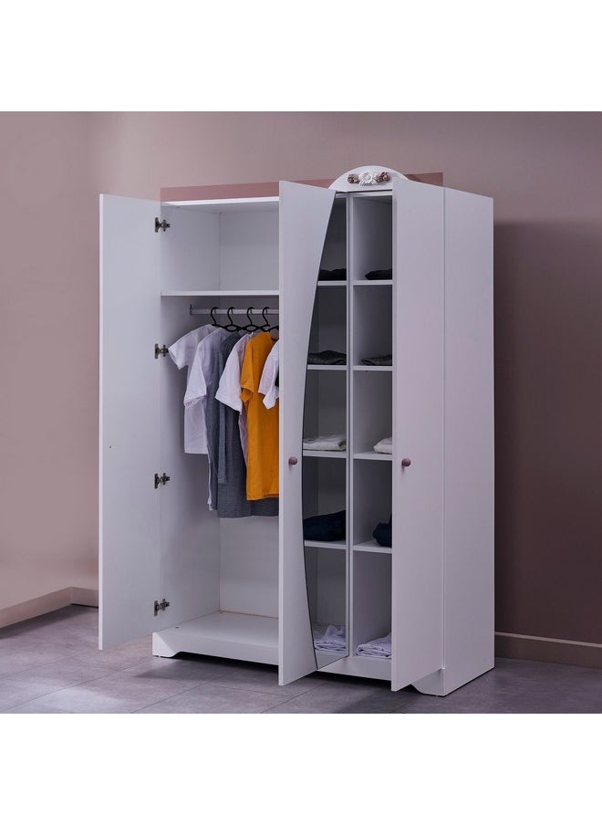 Bade 3-Door Wardrobe with Mirror 51.8 x 191.2 x 132.6 cm