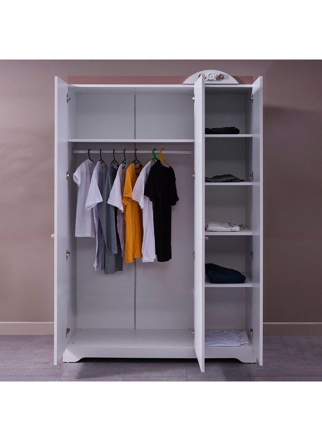 Bade 3-Door Wardrobe with Mirror 51.8 x 191.2 x 132.6 cm