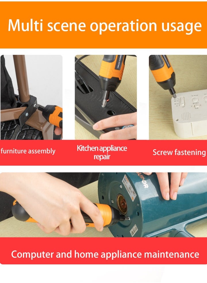 VIVP Electric Cordless Screwdriver With 105pcs Accessories USB Rechargeable Portable Electric Screwdriver Set Adjustable Torque Cordless Screwdriver For Small Home Projects Home DIY Repair  - Image 2