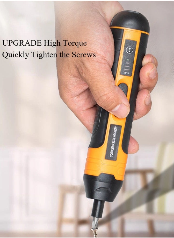 VIVP Electric Cordless Screwdriver With 105pcs Accessories USB Rechargeable Portable Electric Screwdriver Set Adjustable Torque Cordless Screwdriver For Small Home Projects Home DIY Repair  - Image 3