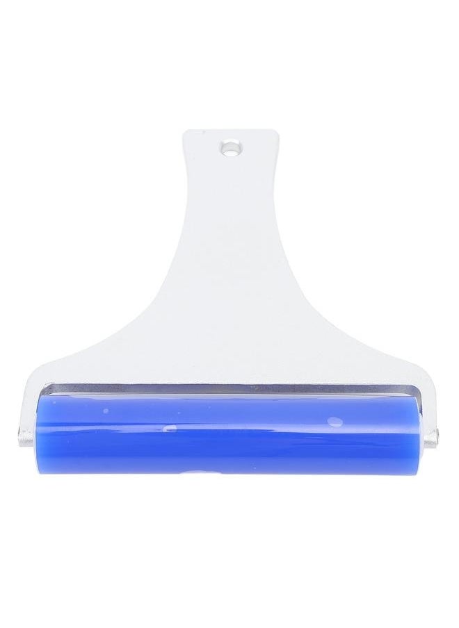 NIBEMINENT Silicone Manual Dust Roller Cleaner Tool with Static Electric Function Adsorb Small Impurities Aluminum Handle Blue Roller 10cm / 3.9in  - Image 4