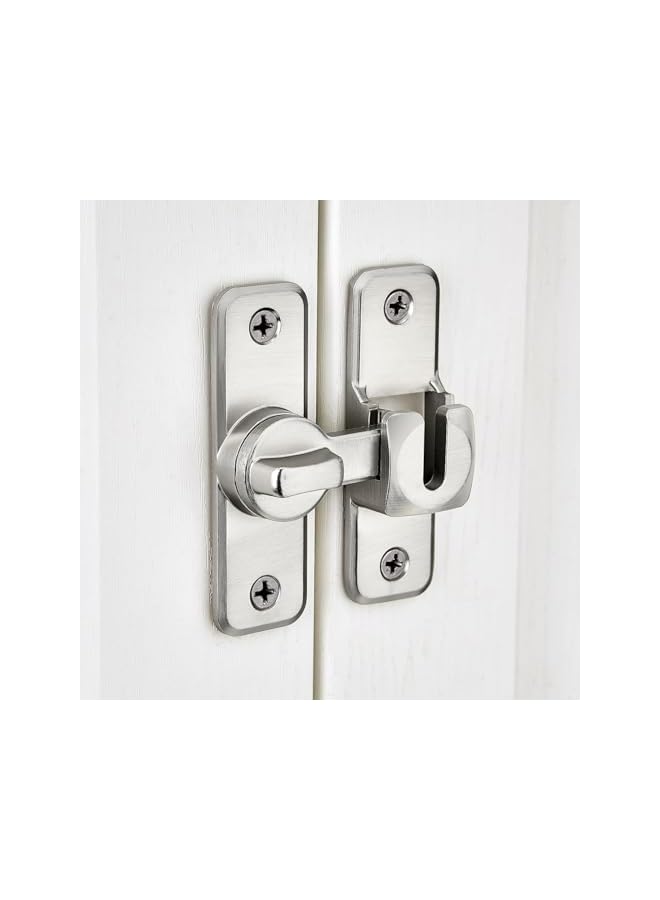 promass Enhanced Security Flip Latch Lock - Heavy-Duty 90/180 Degree Sliding and Swing Door Latch for Barns, Gates, and More(Silver) - Image 5