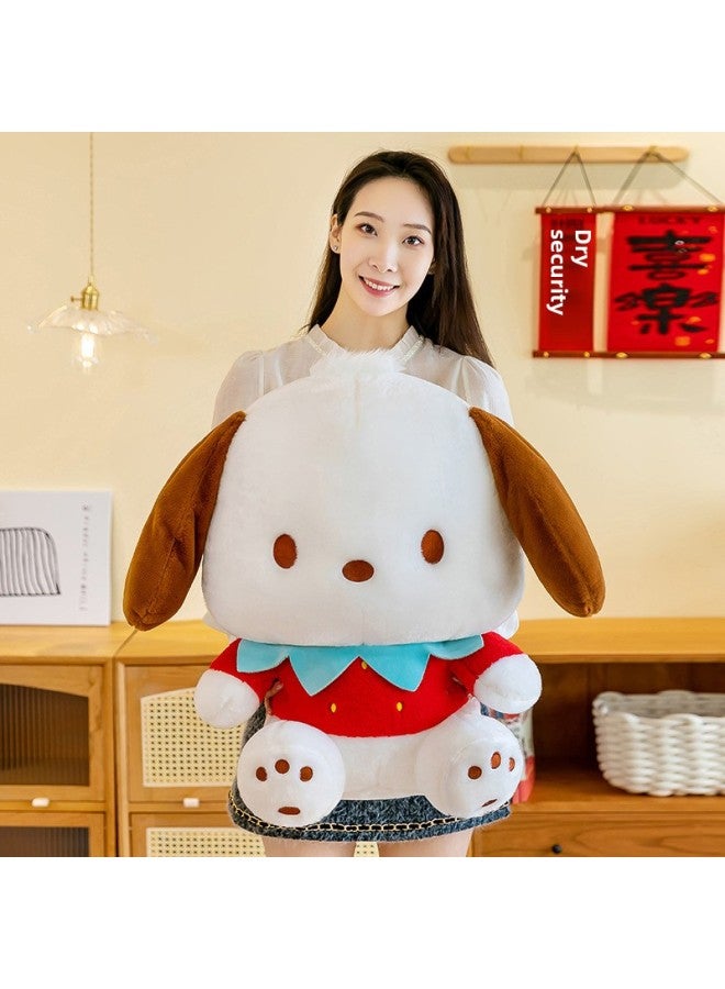 Plush Toy Strawberry Parchapa Dog Doll Girl Pillow Cartoon Gift Grasp Machine Birthday Gift For Girlfriend Buwa-Color:Pink-Height:40cm【0.5kg】 - Image 4
