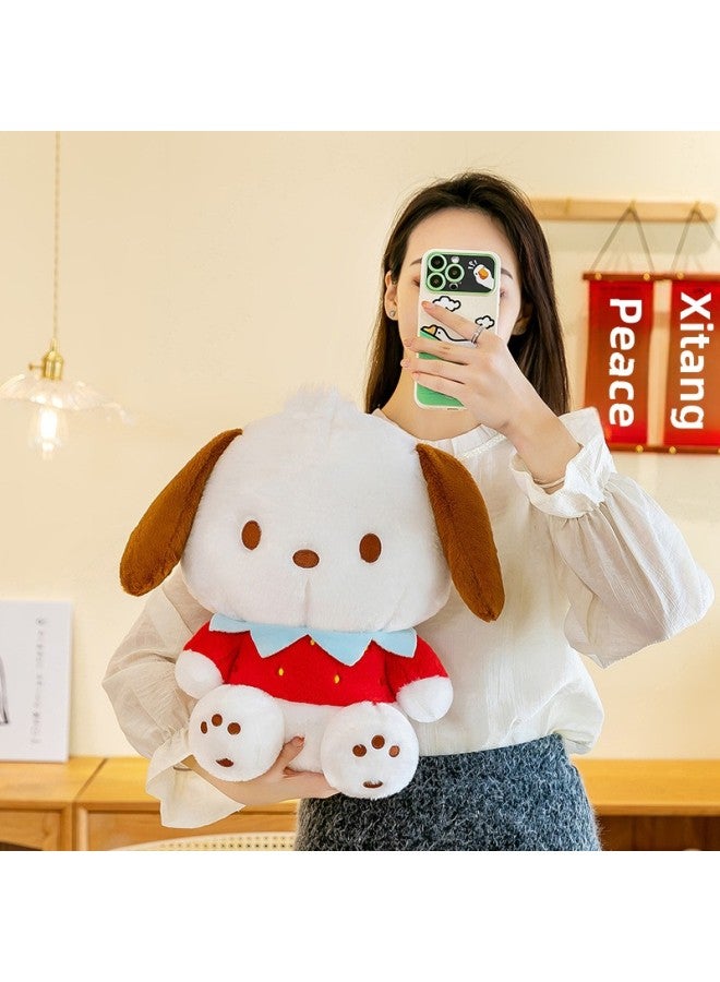 Plush Toy Strawberry Parchapa Dog Doll Girl Pillow Cartoon Gift Grasp Machine Birthday Gift For Girlfriend Buwa-Color:Pink-Height:40cm【0.5kg】 - Image 5