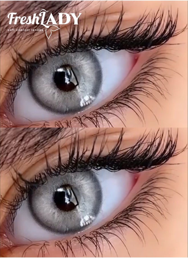 FreshLady Freshlady Brunei green gray 14.20mm Colored Contact Lenses 1 Year Disposable for Daily Wear  - Image 4