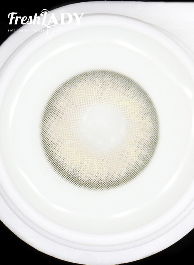 Freshlady Brunei green gray 14.20mm Colored Contact Lenses 1 Year Disposable for Daily Wear