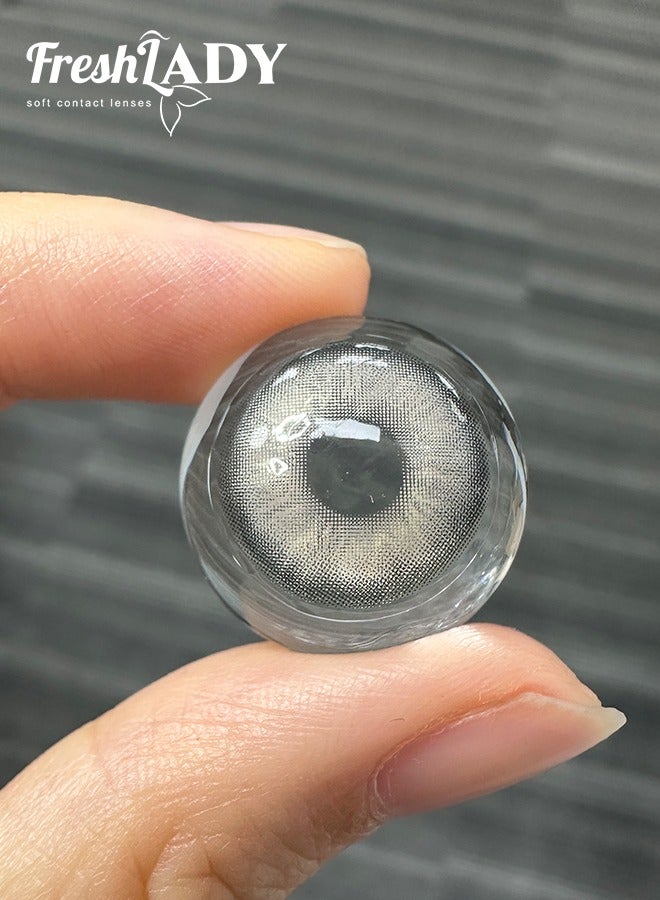 Freshlady Brunei green gray 14.20mm Colored Contact Lenses 1 Year Disposable for Daily Wear