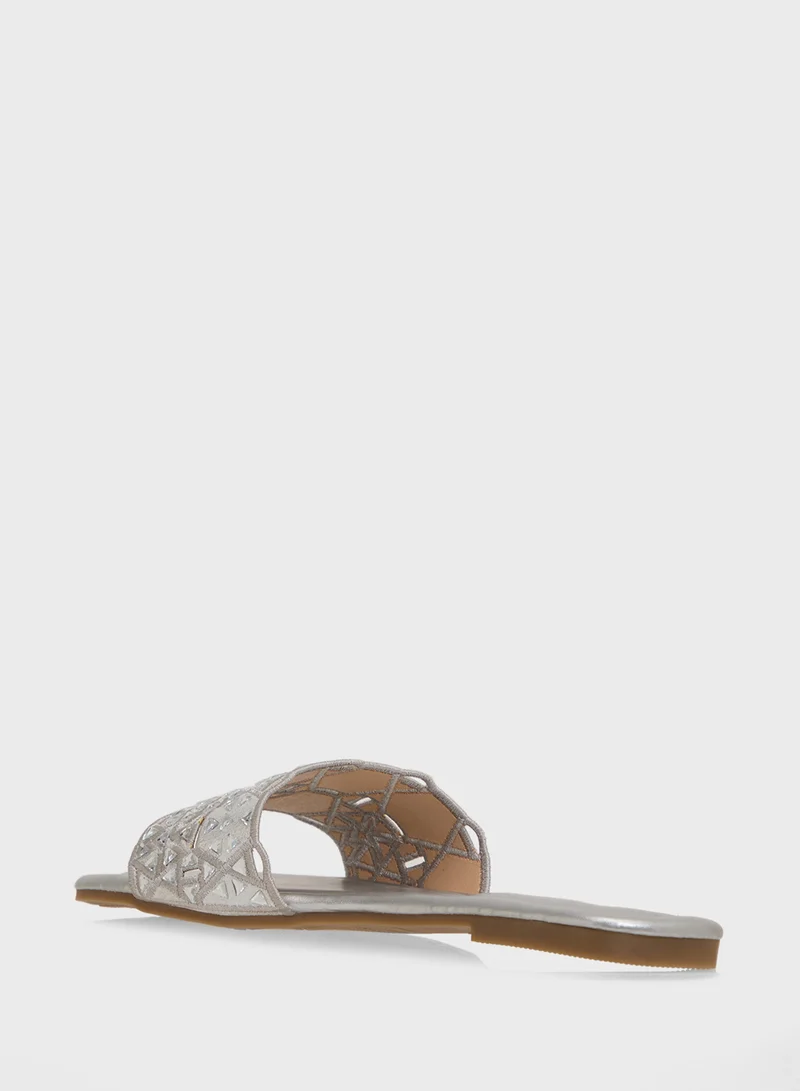 Ella Limited Edition Diamante Flat Sandal